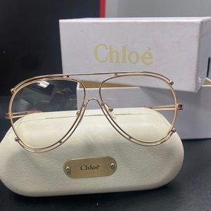 Chloe clear aviators
